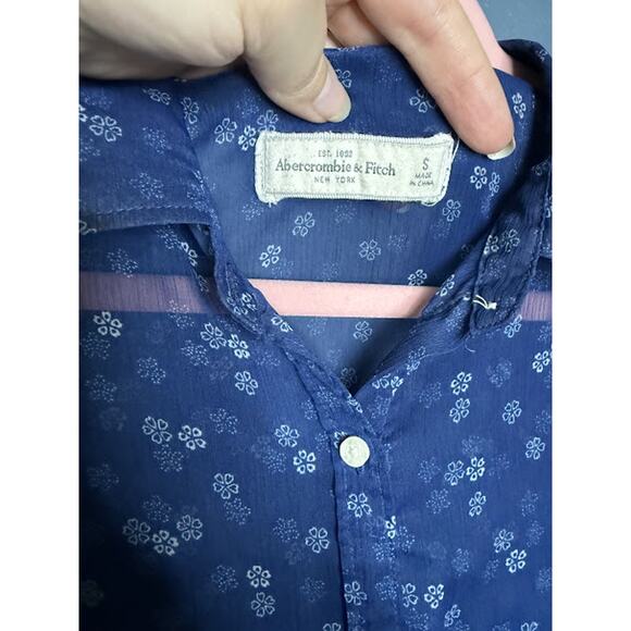 Abercrombie & Fitch Button Up Tank Juniors Size Small Floral Vintage Y2K Ditsy - Picture 3 of 5